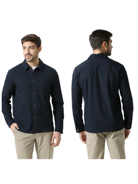 🦢ONE MILE Dark Navy Button-Up Workwear Jacket size M NEW